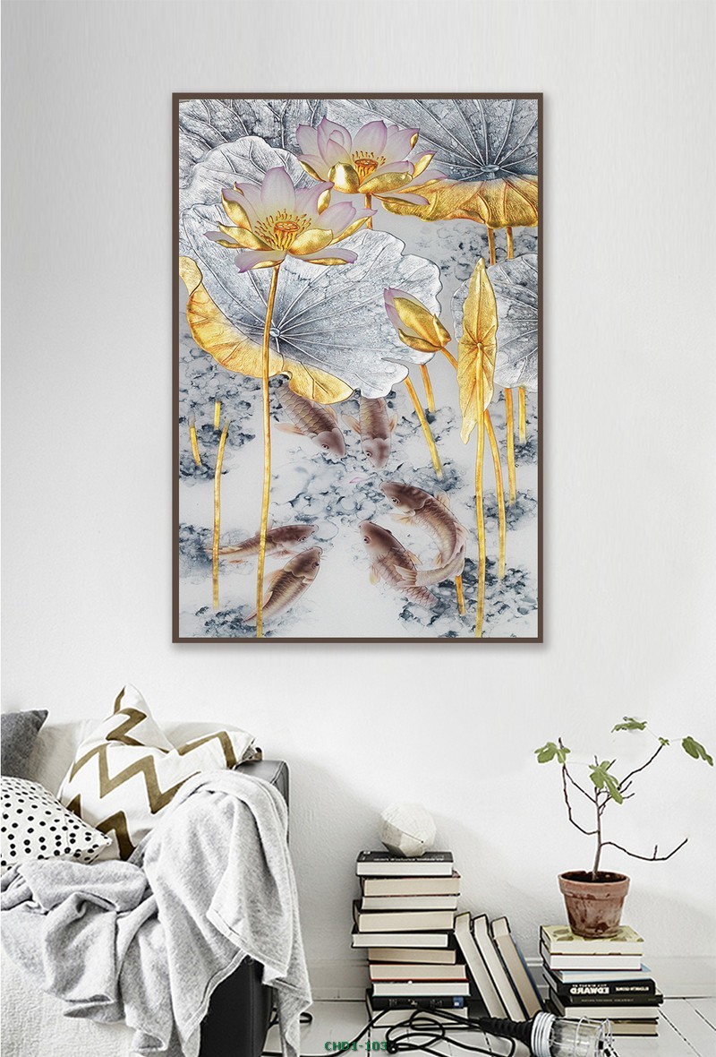 Hoa sen và cá chép CHD1-103KG